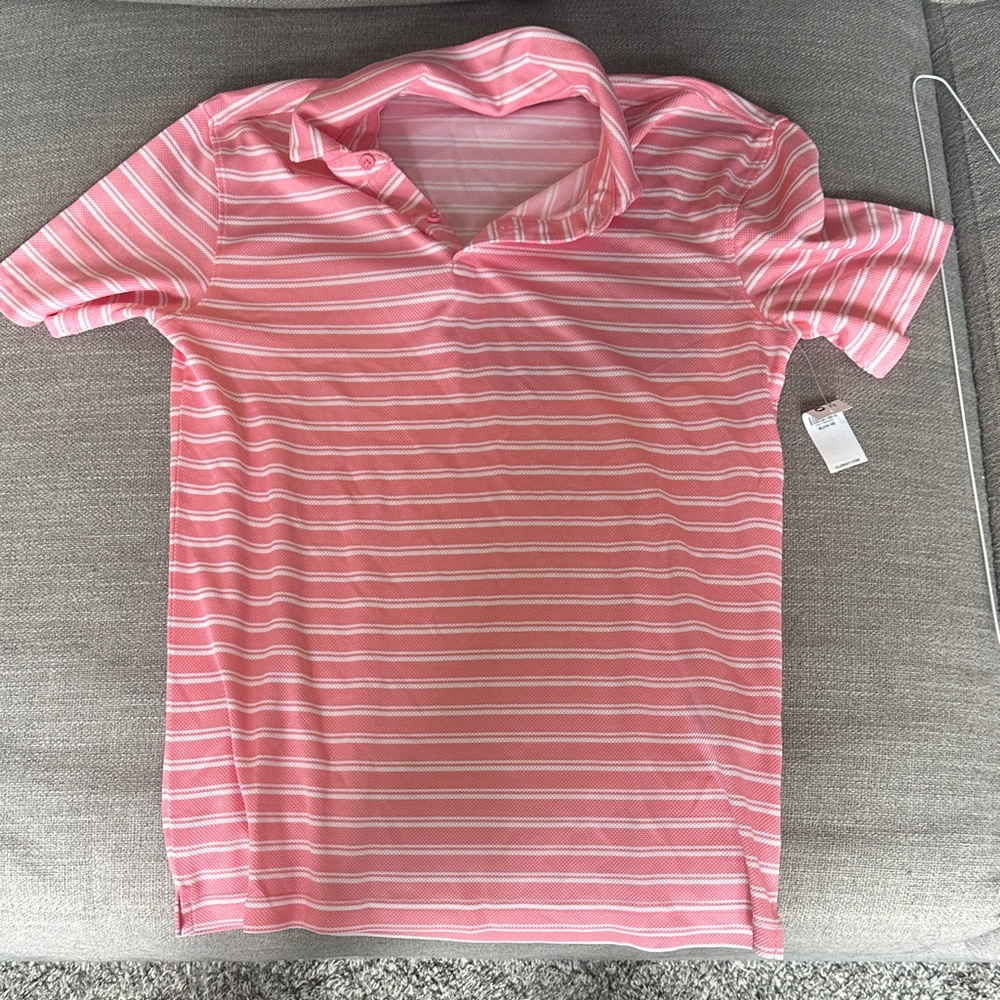 Old Navy Pink Striped Kids Polo